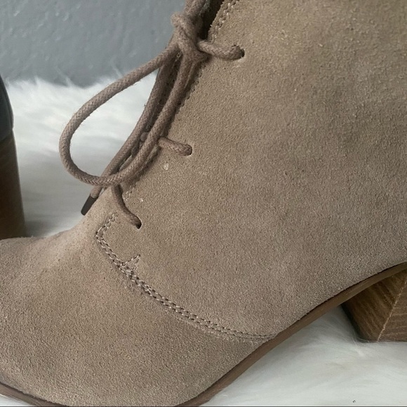 Toms Desert Taupe Lunata Burnished Suede Booties - Picture 6 of 16